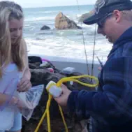 Mike and Lauren Beach Fishing